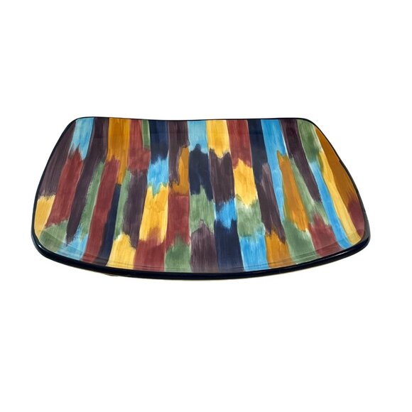 Tabletops Lifestyles Madrid Collection Square Serving Platter - Picture 4 of 9